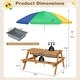 preview thumbnail 16 of 38, Costway 3-in-1 Kids Picnic Table Wooden Outdoor Sand & Water Table - See Details