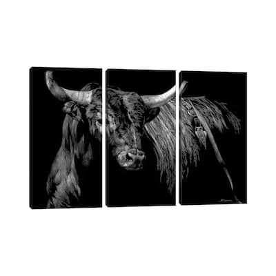 iCanvas "Brindle Rodeo Bull" by Julie T. Chapman 3-Piece Canvas Wall Art Set