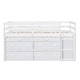 preview thumbnail 13 of 37, Twin Size Solid Wood Loft Bed with Retractable Writing Desk and 4 Drawers, Lateral Portable Desk and Shelves