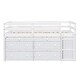 preview thumbnail 13 of 17, White Twin Size Solid Wood Loft Bed with Retractable Writing Desk and 4 Drawers, Lateral Portable Desk and Shelves
