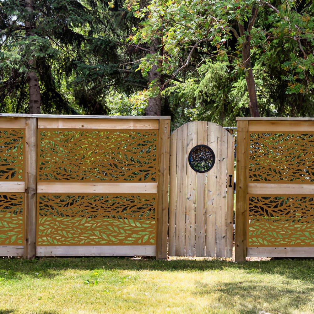 Outdoor Privacy Screen Free Standing Stream Leaf