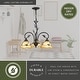 preview thumbnail 5 of 5, Vine 3 Light Black Rustic Chandelier - 22-in W x 17.5-in H x 22-in D