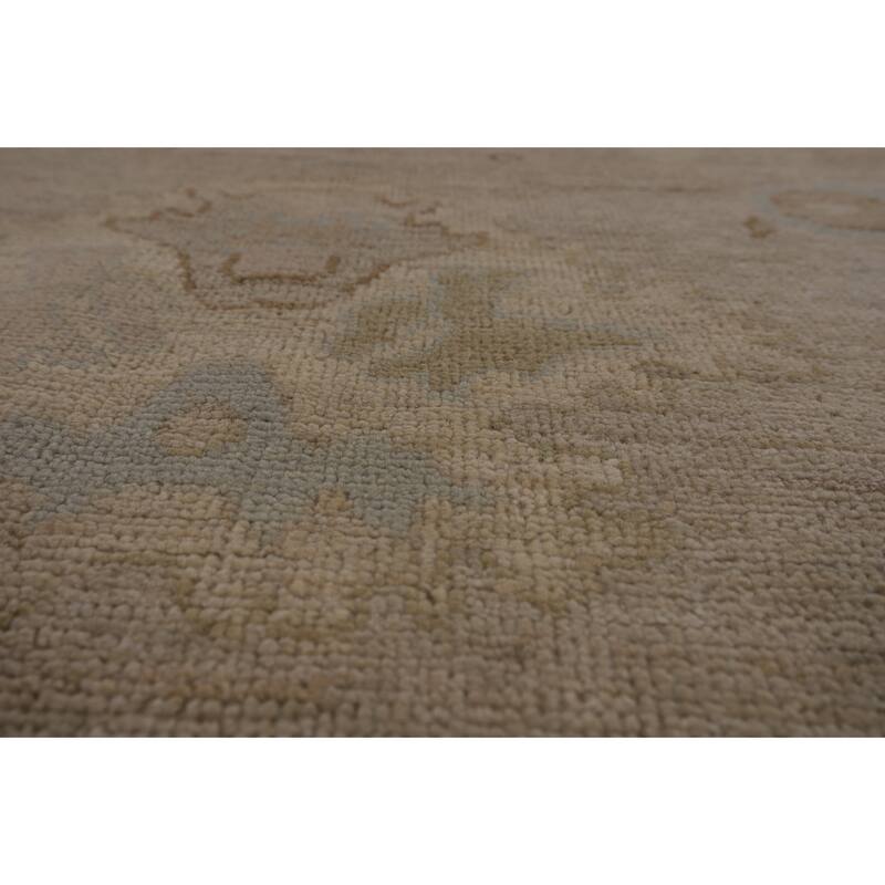 Earth Tone Vegetable Dye Oushak Area Rug Hand-Knotted Wool Carpet - 8'2"x 9'8"