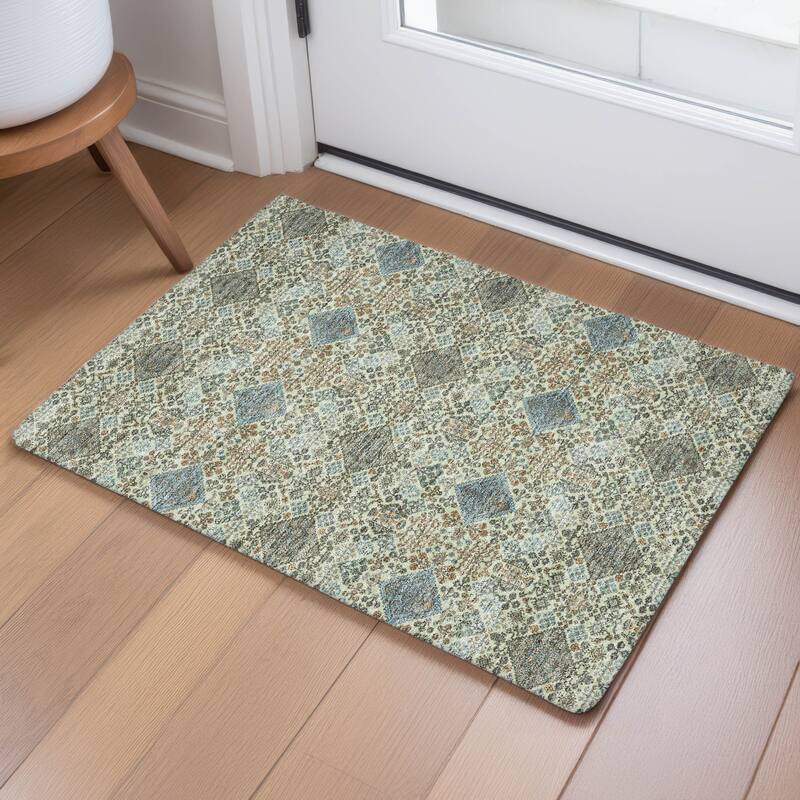 Machine Washable Indoor/ Outdoor Global Flory Chantille Rug