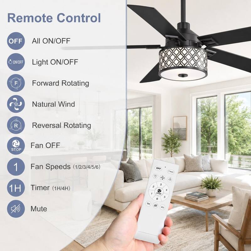 Airsurfer 52-IN Ceiling Fan with Light Kit(5 blade)