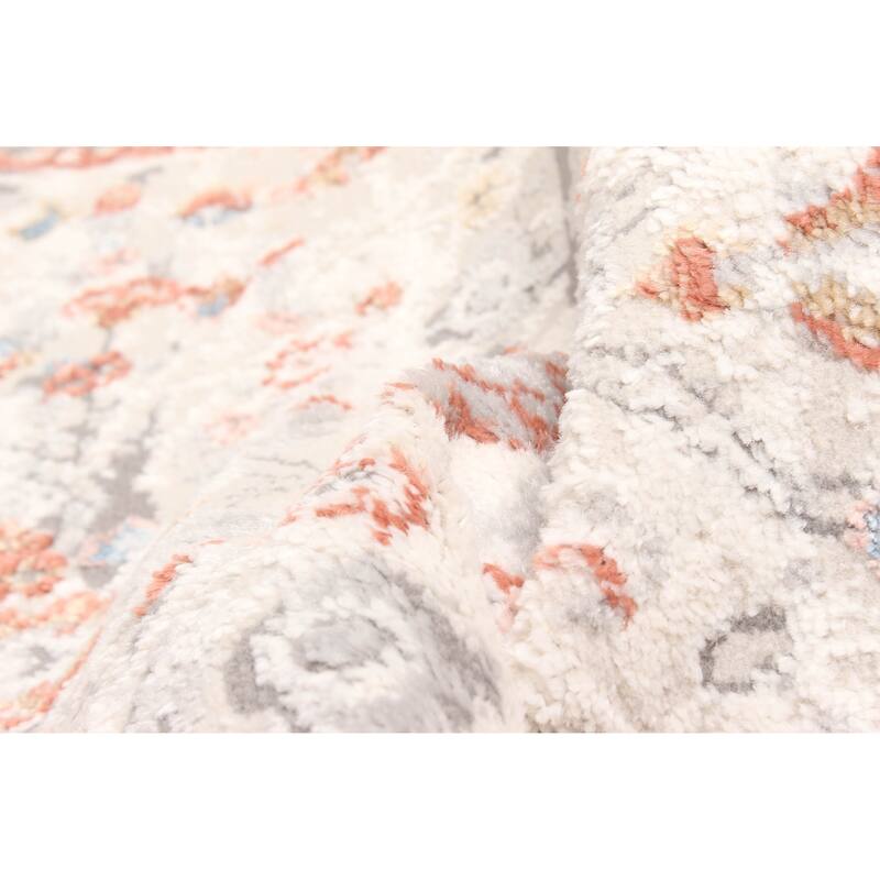 ECARPETGALLERY Machine Made Seline Ivory Area Rug