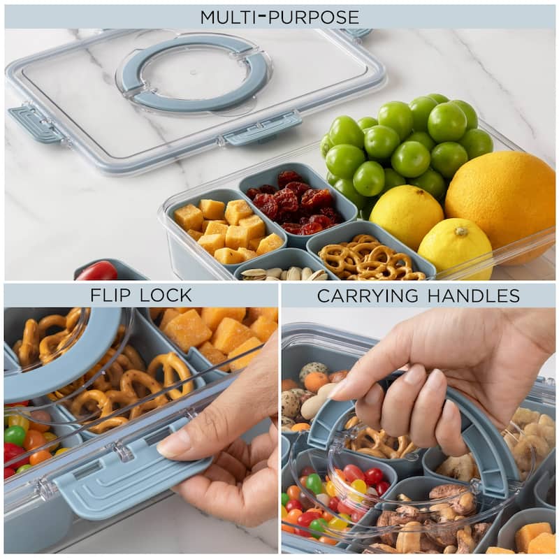 COOK WITH COLOR Snackle Box for Kids Lunch Box and Snack Container