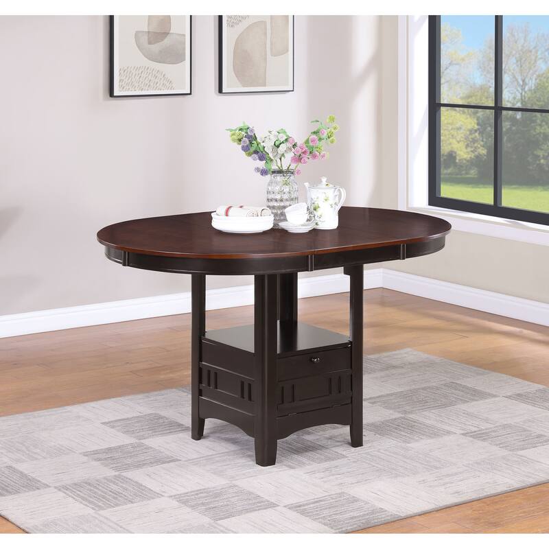 Coaster Furniture Lavon Oval Counter Height Table Brown - 42.00'' - 60.00'' x 42.00'' x 36.25''