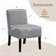 preview thumbnail 10 of 24, Gymax Armless Accent Chair w/ Rubber Wood Legs Modern Vanity Chair for