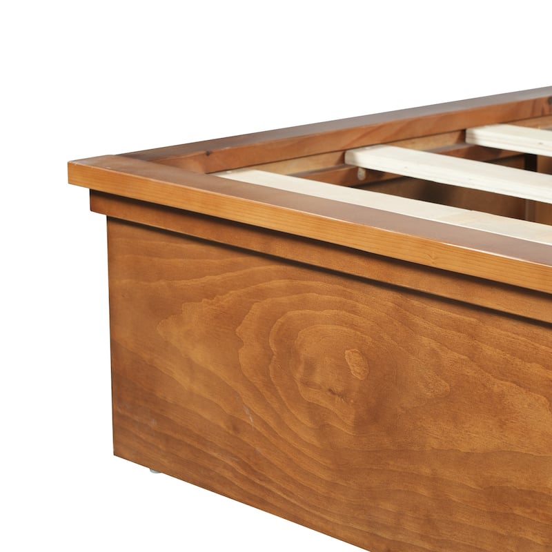 Christopher Knight Home - Avery Platform Bed Frame with Upholstered Headboard & Built-In Side Shelves, No Box Spring Needed