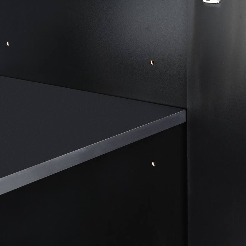 Buffet Cabinet with 4 Curved Bottom Doors, Sideboard Cabinet with Metal Legs, Console Table with Adjustable Shelf