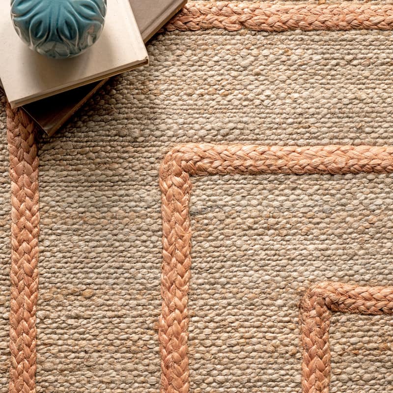 Elemore Geometric Jute Area Rug