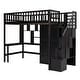 preview thumbnail 8 of 17, Twin Size Loft Bed with Bookshelf and Desk