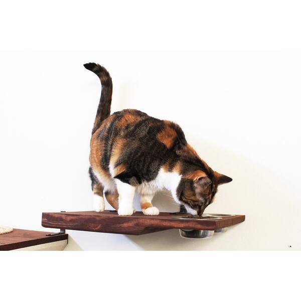 Shop Cat Dining Table Handcrafted Wall Mounted Feeder Shelf
