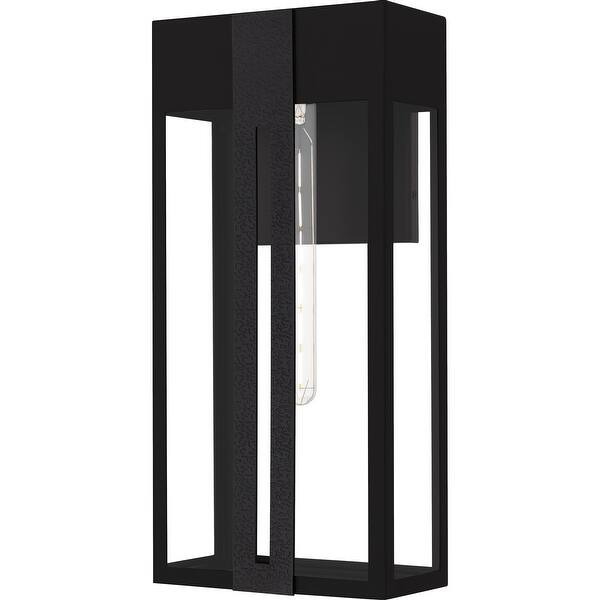 slide 2 of 7, Boswell 1-Light Matte Black Outdoor Wall Lantern