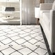 preview thumbnail 17 of 27, Nuloom Ivory Contemporary Cabin Diamond Moroccan Tassel Area Rug
