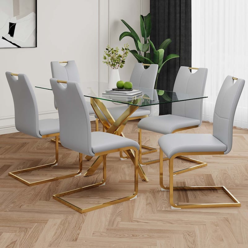 PU Dining Chair Living Room Chair ,Set of 6