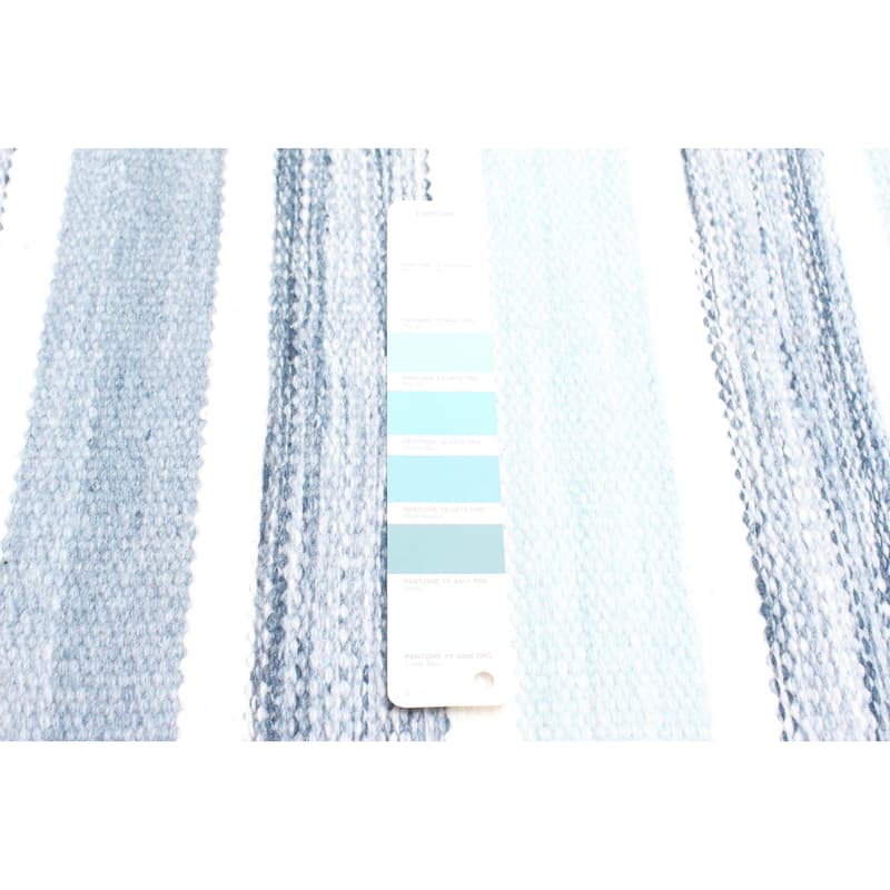 ECARPETGALLERY Flat-Weave Ankara FW Light Blue Wool Kilim - 5'2 x 7'6