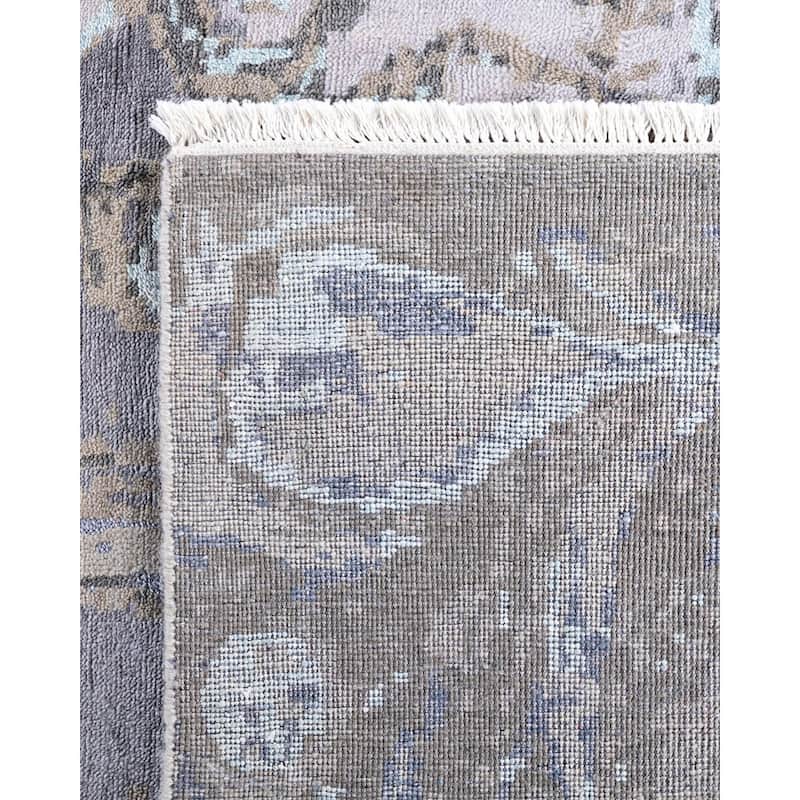 Ikat One-of-a-Kind Hand-Knotted Area Rug - Gray, 8' 3" x 10' 3" - 8' 3" x 10' 3"