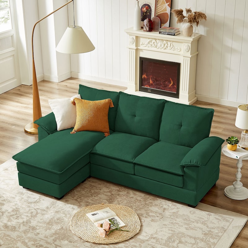 82.28 Inches L Shape Sectional Sofa with Cloud Seats for Living Room