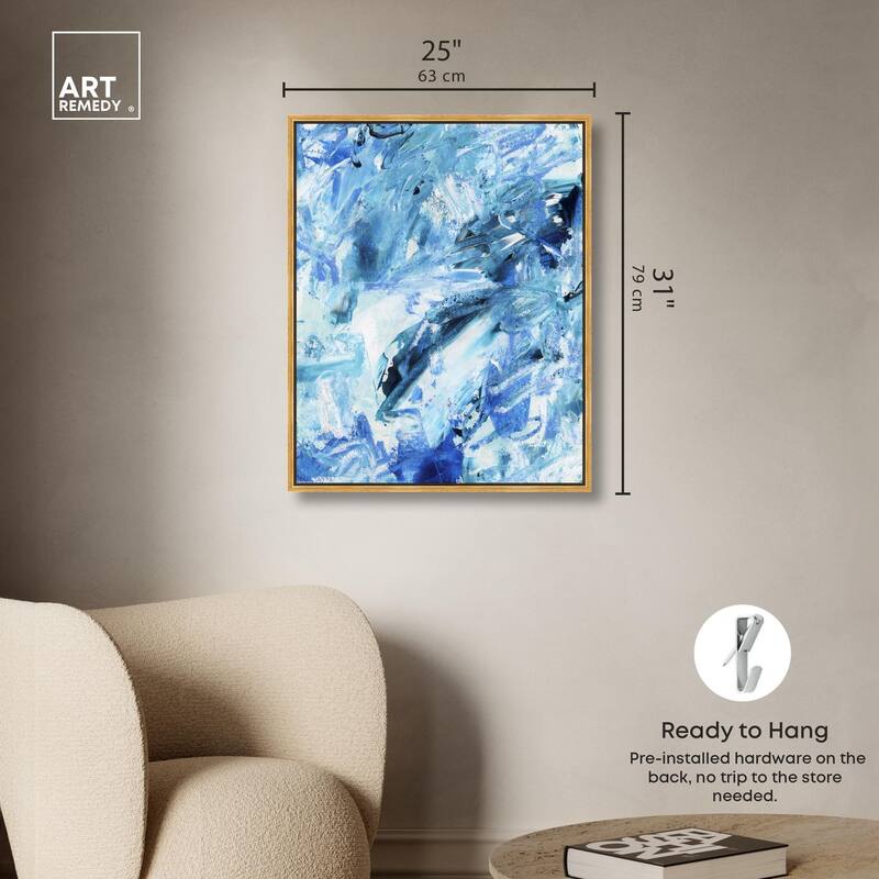 Impasto Blues Canvas by Art Remedy
