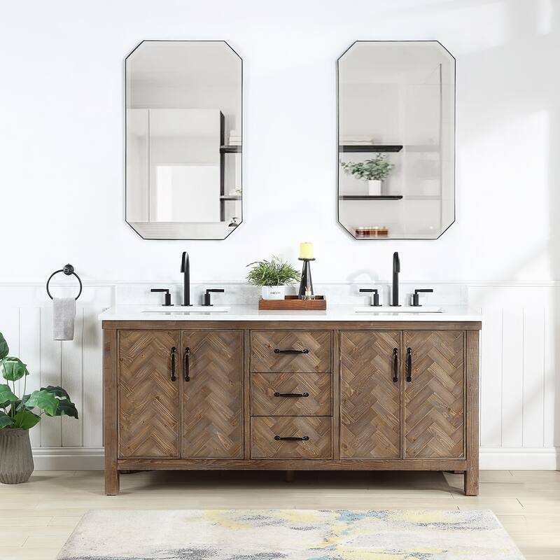 Miseno MV-NM-JAVI72-GWT Javier 72" Free Standing Double Basin Vanity