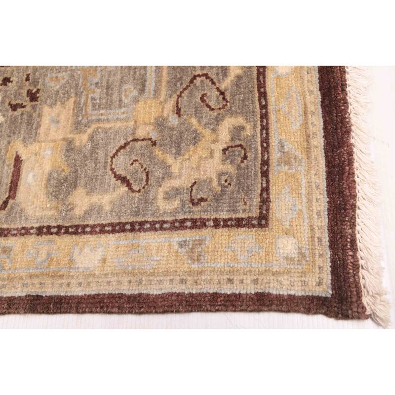 ECARPETGALLERY Hand-knotted Jamshidpour Dark Brown Wool Rug - 7'11 x 9'11