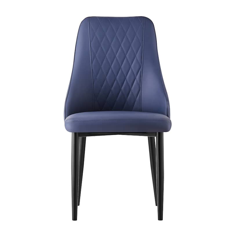 Faux Leather Upholstered Dining Chairs Set of 2 - 35.63"H x 17.72"W x 17.32"D