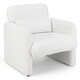 preview thumbnail 1 of 8, Costway 1/2 PCS Chenille Accent Chair with Removable Lumbar Pillow 1 PCS