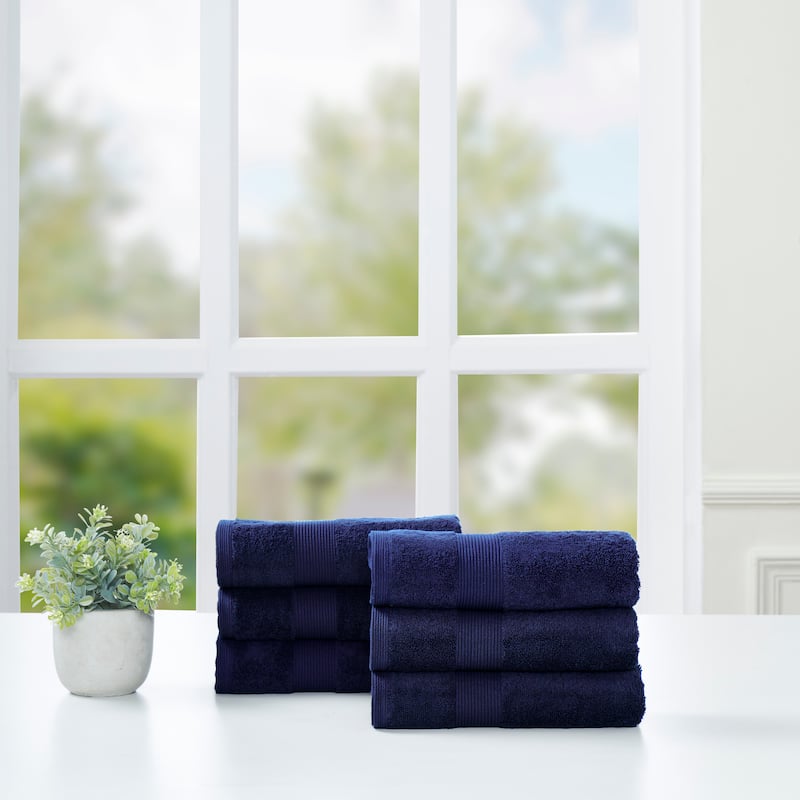 Fabstyles Luxury Hand Towels 16 x 28 Inches Set of 6 - 16x28
