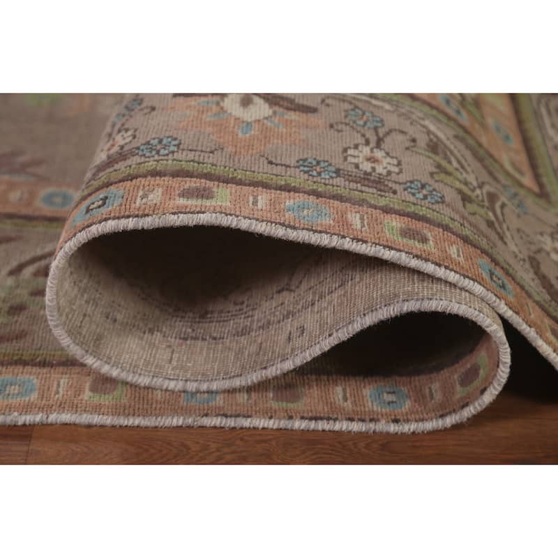 Over-Dyed Tabriz Persian Vintage Area Rug Handmade Wool Carpet - 7'2"x 10'6"