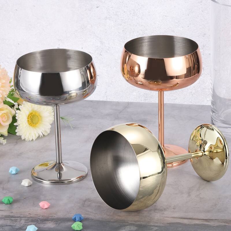 Stainless Steel Martini Cocktail Glasses, 1Pcs 450ml/16 OZ - 450ml/16 OZ
