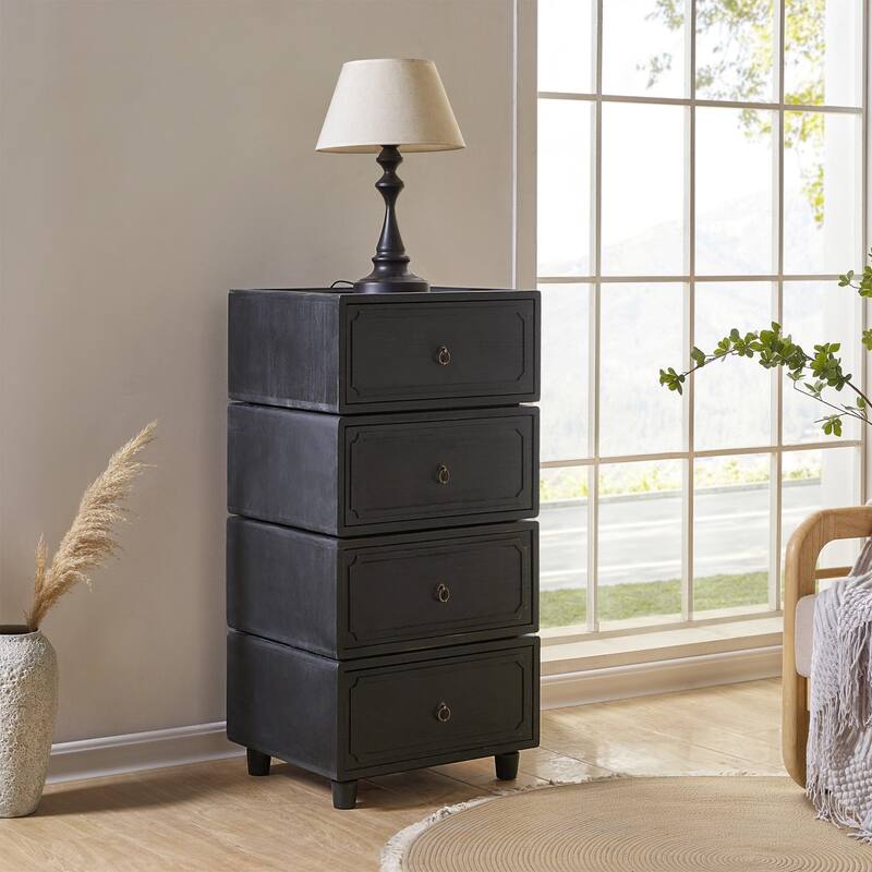 Greg Transitional Modular End Table with Multiple Configurations Set of 4 by HULALA HOME