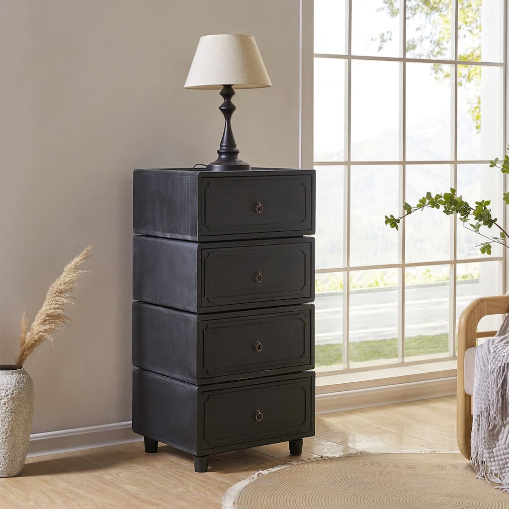 Greg Transitional Modular End Table with Multiple Configurations Set of 4 by HULALA HOME