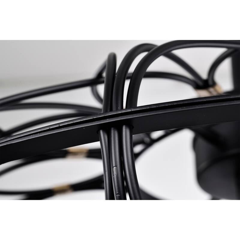 Melton 26 Inch Clean Line Matte Black Fandelier with Remote
