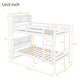 preview thumbnail 3 of 18, Twin Over Twin Bunk Bed with Shelves Headboard, Safety Guardrails and Ladder,Detachable Beds