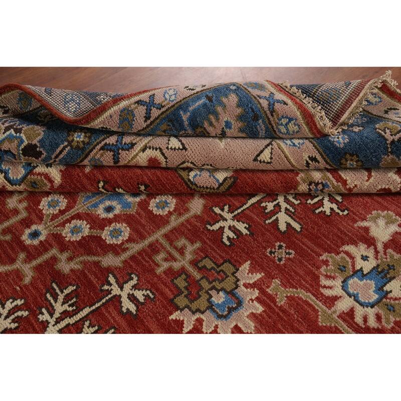 Oushak Oriental Area Rug Hand-Knotted Wool Carpet - 8'1"x 9'11"