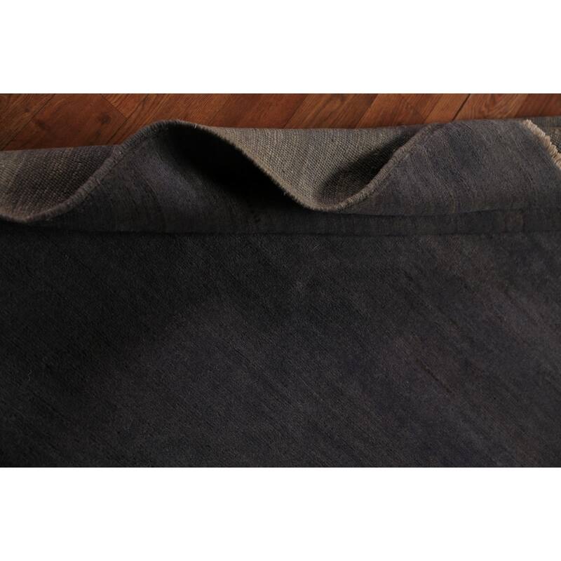 Gray Blue Gabbeh Modern Rug Handmade Wool Carpet - 3'5" x 4'10"