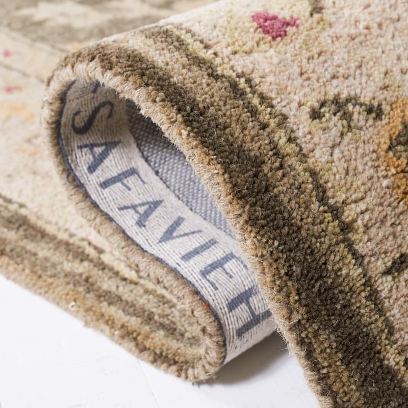 SAFAVIEH Handmade Anatolia Hasibe Traditional Oriental Hand-spun Wool Rug