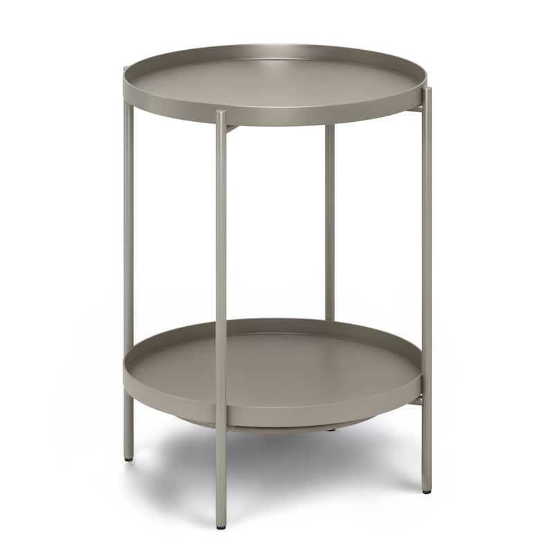 WYNDENHALL Lipton Industrial 17 inch Wide Metal End Table - 16.9"w x 16.9" d x 22.2" h