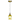 Baptiste River of Goods Yellow and Gold Glass and Metal 4.5-Inch Pendant Light with Adjustable Hanging Cord