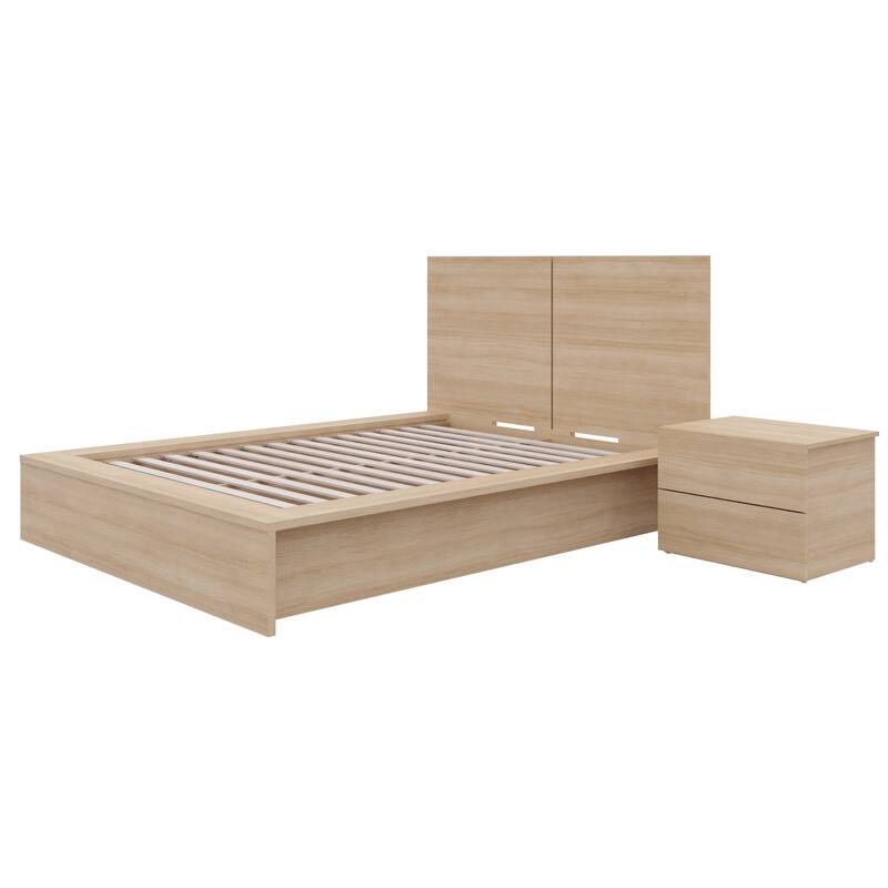 James 3-Piece Bedroom Set with Bed, Headboard, and Nightstand