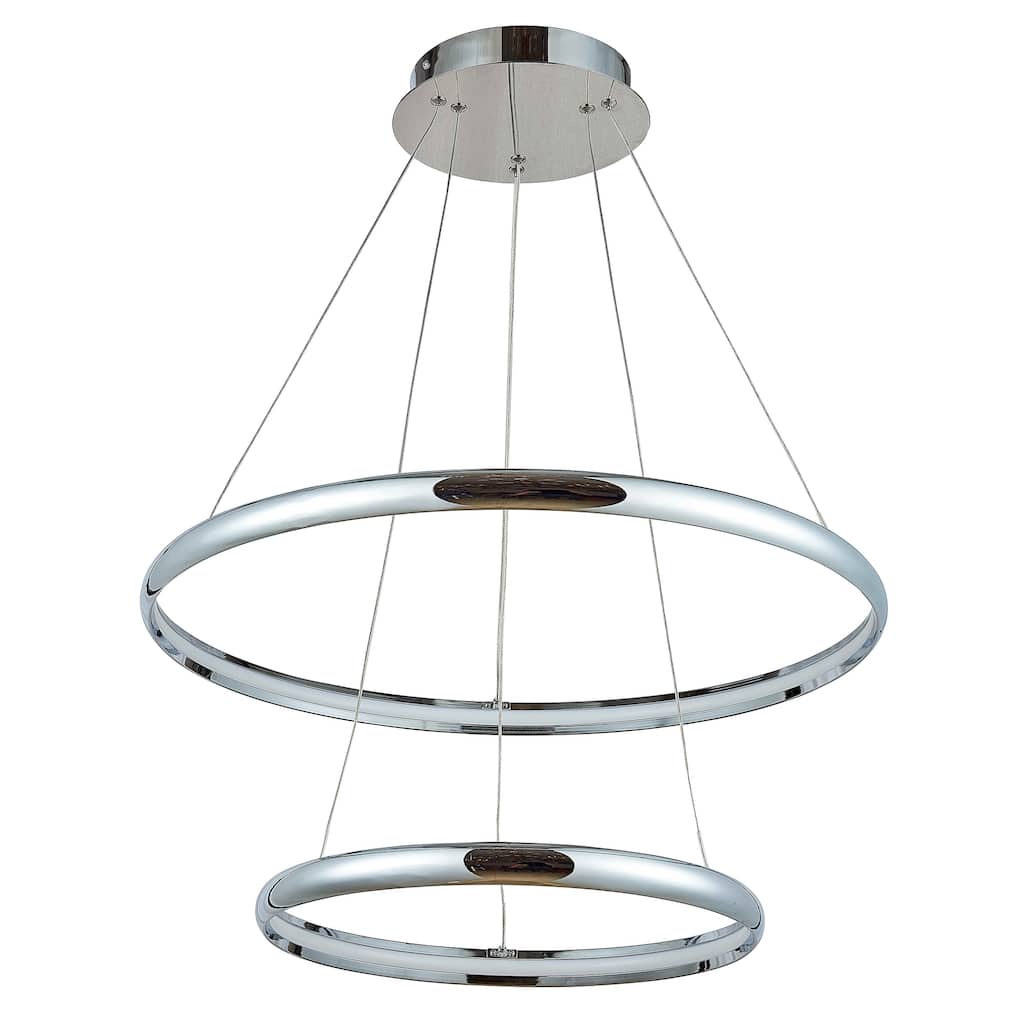 2 Light LED Array Pendant Light in Polished Chrome - Polished Chrome