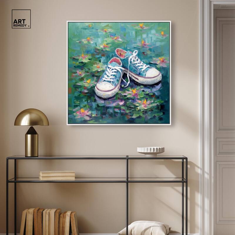 Lily Pad Sneakers II Canvas by Art Remedy