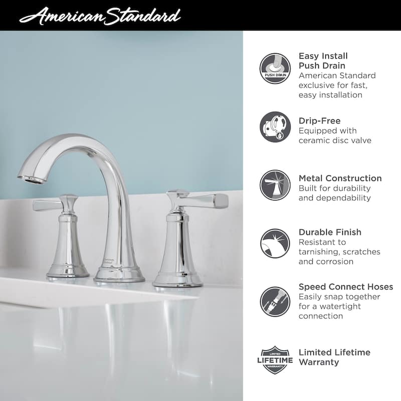 American Standard 7617.807 Glenmere 1.2 GPM Widespread Bathroom Faucet