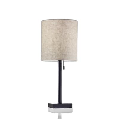 Dark Bronze Metal Table Lamp - 9 x 9 x 22