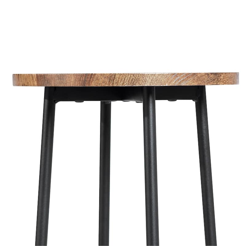 Taomika, Bistro Pub Table Round Dining Table-Brown/Black/Coffee/Maple Color-Four Colors
