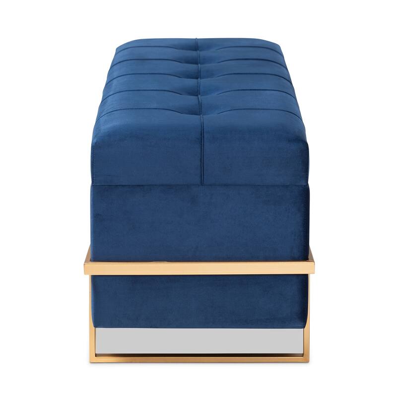 Parker Glam and Luxe Storage Ottoman