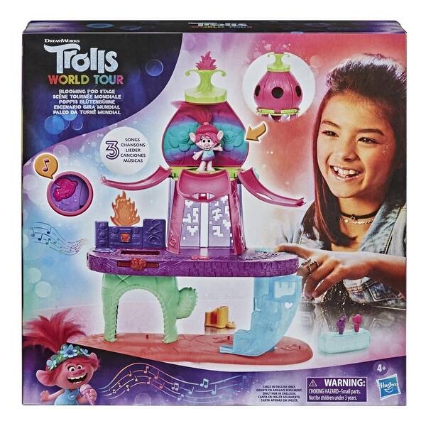 Dreamworks Trolls World Tour Blooming Pod Stage Musical Toy Plays 3 Different Songs Playset For Kids 4 And Up Overstock 3526