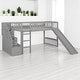 preview thumbnail 14 of 16, Twin Size Loft Bed with Slide, Staircase Storage Drawers, Convertible Ladder, and Guardrails, No Box Spring Needed